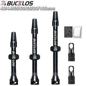 자전거 밸브 캡 튜브 뚜껑 마개 BUCKLOS 튜브리스 프리스타 CNC 알루미늄 합금 로드 MTB용 40mm 44mm 55mm 60mm 65mm 80mm 100mm