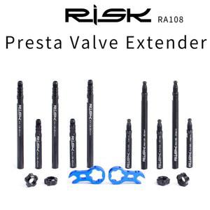 자전거 밸브 캡 튜브 뚜껑 마개 RISK RA108 일체형 탈착식 내부 익스텐더 익스텐션 코어 렌치 알루미늄 포함 45mm 80mm