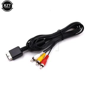 영상선 소니 호환 플레이스테이션 2 3 PS2 PS3 콘솔 게임 액세서리 1.8M AV 케이블 3RCA TV 어댑터 오디오 비디오