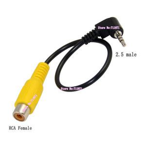 영상선 2.5 RCA 비디오 케이블 GPS AV 라인 남성 여성 네비게이터 입력 와이어 2.5mm 4 섹션