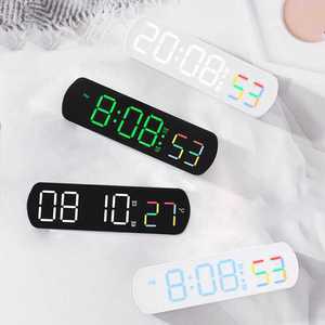 탁상용 전자시계 초단위 사무실 USB 거실 침실 LED 초시계 컬러