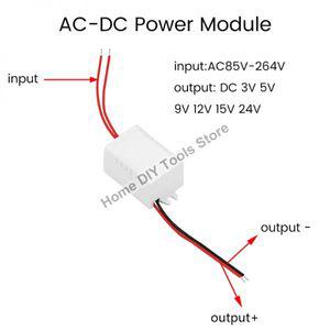 직류전원장치 AC-DC 전원 모듈 AC110V 220V 230V-DC 3V 5V 9V 12V 15V 24V 미니 벅 컨버터 3W Led 절연 전