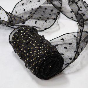 금박 포인트 블랙 망사 리본골드 포장도구 재료 선물 반짝이