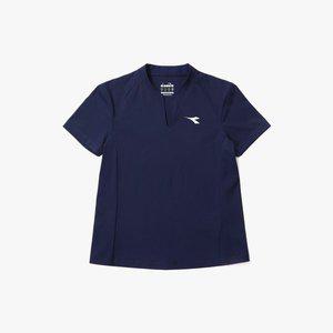 [매장정품] 디아도라 [] 크로스코트 퍼포밍 카라 반팔 티셔츠 우먼 NAVY D4222TTS97NVD