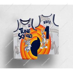 농구유니폼 농구복 져지 바지 나시 티셔츠 반티 저지 영화 Space Jam 6 Tune 팀 유니폼 세련되고 캐주얼하