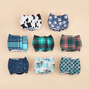 Washable Waterproof Pants Dog Diapers Lattice Outdoor for Breathable Shorts Chihuahua Boy Physiological Poodle Pet