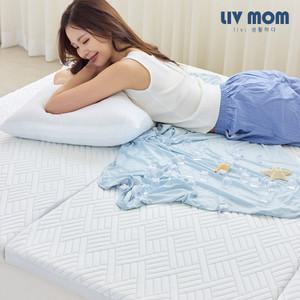 리브맘 듀라쿨 냉감 에어클라우드 3단접이식 매트리스 퀸