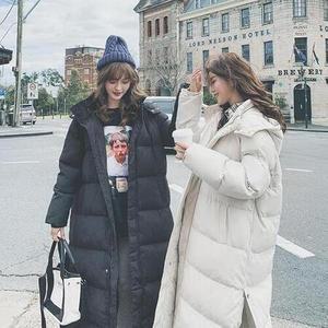 R4E 여성 바람막이 점퍼 겨울 베스트 셀러 롱 박시 패션 패딩 투톤 흑백 젠3