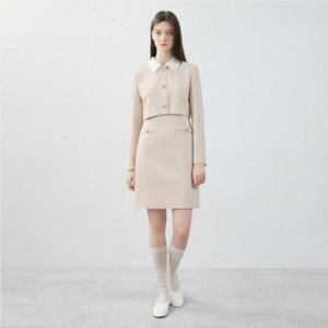리스트 배색 칼라 버튼 원피스 TWWOPO52010