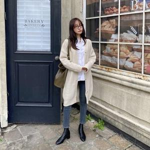 [다잇템] 여자 오픈 FW 스웨터 롱 재킷 외투 망토 가디건
