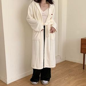 [다잇템] 여자 FW 벨트포함 가운 샤워 실내복 후디 테리 가운