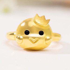 [뽀르띠] 순금 24K 1.875g 뱀띠 뱀 왕관 돌반지