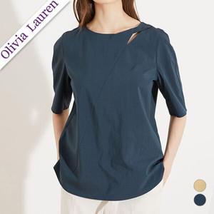 [올리비아로렌][올리비아로렌]라운드넥 트임 블라우스 VOCNS3M4451