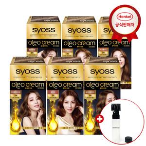 [빗캡 염색용기 증정] 사이오스 올레오 크림 새치커버 셀프 염색약 6개