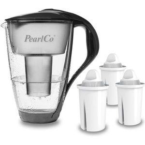 PearlCo 정수 필터 유리 피처 2L 카트리지 3개 브리타 Classic 호환