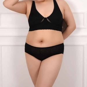 (쏘로사떼)(PT2200)물결 레이스 누디 여성 맥시 빅사이즈 인견팬티
