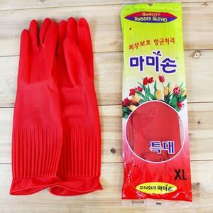 마미손 고무장갑 특대 XL 레드