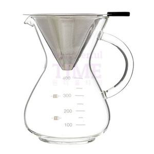 원더풀타임 커피필터 서버 세트 400ML 핸들 초미세 내열