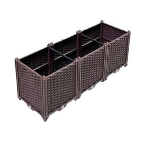 1미터 상자 원예 100X40X40cm 식물 화단 채소 재배 대형 실내 입체 대형화분 1 체험학습 1칸 : 가로 세로 30 높 플라스틱 외관 라탄 계열