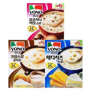 보노 스프 3P x 3종세트 (콘스프+체다치즈+크림 포타주)