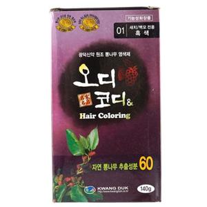 오디코디 헤어염색약 컬러링 샴푸하듯 3분 흑색