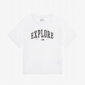 [매장정품] 노스페이스 NORTHFACE 키즈 게임온 반팔 라운드 티 NT7UR15T_WHT