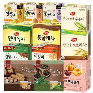 티백차 50종 동서/꽃샘/쌍계명차/티젠/현미녹차/메밀차/둥굴레차