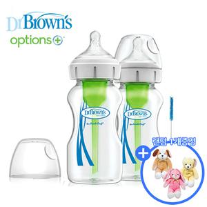 닥터브라운 와이드넥 옵션스플러스 유리젖병 270ml 트윈팩(2P)