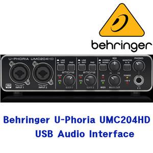 BEHRINGER UMC204HD /UMC204HD /베링거/오디오 인터페이스/공식수입 정품/홈레코딩/인터넷방송/유투브방송