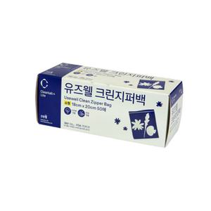 크린랩 크린 알뜰 지퍼백 소형 18X20cm 50매