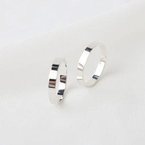 순은 심플 민자 평반지 3mm 순은 엄지 검지 은반지