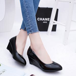 [YANHUA]905 여성 구두 웨지힐 펌프스 가보시 하이힐 통굽 힐