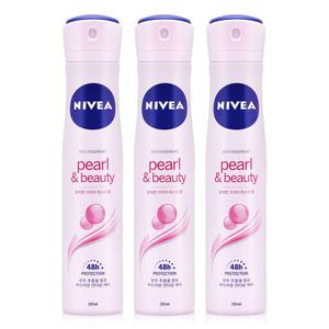 니베아 데오드란트 스프레이 펄 앤 뷰티 200ml x 3개