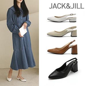 [잭앤질]잭앤질 3cm 5cm 7cm 통굽 슬링백(JA2141)