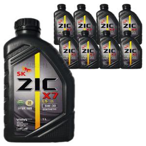 SK 지크 ZIC X7 LS 5W-30 디젤 가솔린 엔진오일 1L x8개