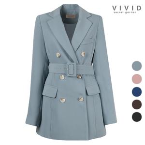 [비비드 시크릿가너]VIVID 여성 봄가을 벨트더블 정장자켓