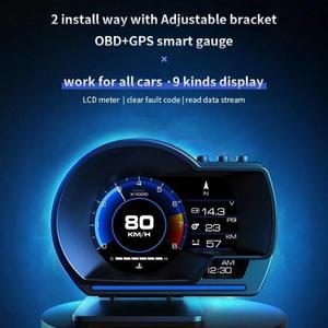 A500 OBD + GPS 듀얼 시스템 헤드 업 디스플레이 자동차 프로젝터 속도계 과속 알람 HUD 가제트 액세서리