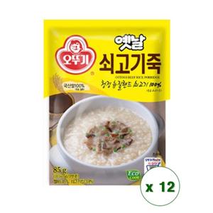 오뚜기 옛날 쇠고기죽 85g x 12개