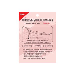 [09피싱]정음사 더 예민한 쭈갑오징어 30 60 80cm 가지줄 쭈꾸미채비 갑오징어채비