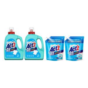 액츠 퍼펙트 실내건조 액체세제 일반 용기, 3L, 2개 + 리필 일드겸용, 2.2L, 2개