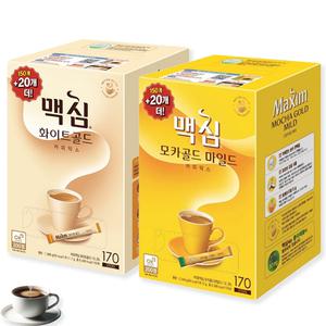 [파이브온] 맥심 모카골드 마일드 화이트골드 커피믹스 170개입 [150+20T]