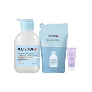 일리윤 세라마이드아토6.0 탑투토워시 500ml, 1개 + 리필 500ml, 1개 + 증정(해피바스 마이크로클린 딥버블 클렌징폼 50g, 1개)