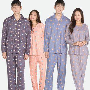 [이라인]캣츠퍼피 히트양면기모 커플잠옷 상하세트