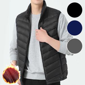 블랙 남성 남자 패딩조끼 깔깔이 누빔 퀼팅 경량 하이넥 조끼 베스트