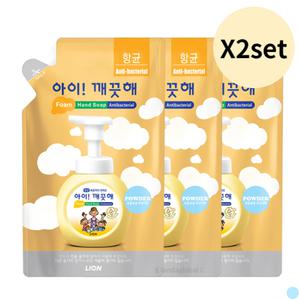 아이깨끗해 거품 핸드 워시 파우더향 리필 450ml X6