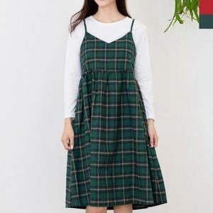 [오노마] ONM 의류 BBS 겨울원피스 가을원피스 004 체크어깨끈원피