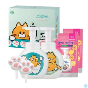 아이깨끗해 폼냥이 귀여운 핸드 워시 솝 레몬향 1SET