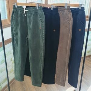 [모찌아울렛] 루즈핏 밴딩 코듀로이 데일리 기모 골덴 바지