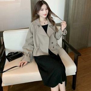 [하이디앤] 여자 봄트렌치 코트 숏자켓 캐주얼 데일리 스타일