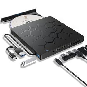 7in1 멀티허브 USB 3.0 A C타입 외장 ODD CD DVD롬 레코더 ED03